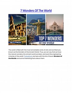 7 Wonders Of The World - SlideServe