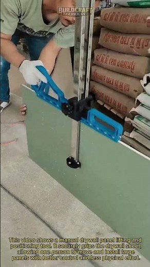 Drywall Panel Lift Tool in Action! #Construction #Drywall #Tools