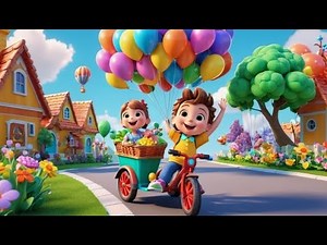 Os balões de ar quente de brinquedo flutuam | Canção Infantil | Rima em Português | Kids Songs