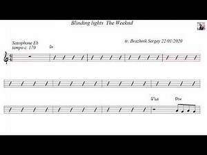 Blinding light the weeknd sax alto