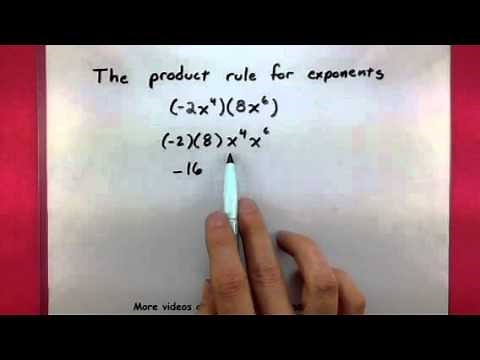 Algebra - Product rule for exponents