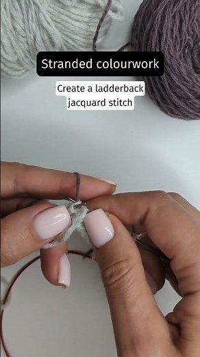 Create a ladderback jacquard stitch - stranded colourwork - #knittingtechnique