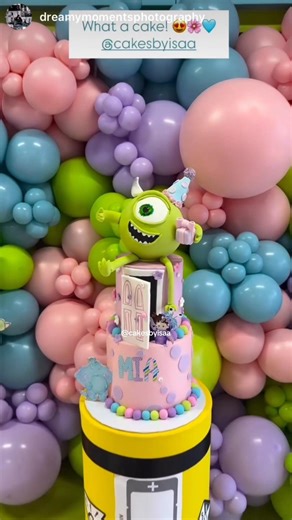 I lovveeeee any monsters inc cake 😍 #monstersinc #monstersinccake #pastelmonstersinc #monstersincorporated #monstersincbirthday
