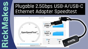 Watch Plugable 2.5Gbps USB-A/USB-C Ethernet Adapter Speedtest on Amazon Live