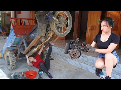Full video 5 days | girl repairs and restores badly damaged machines