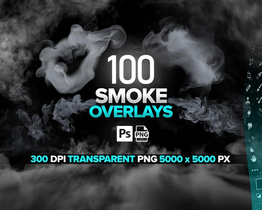 100 Smoke Overlays, Fog Overlays, Mist, Photoshop Overlays, Cloudy Smoke, White Smoke, Digital Download - Etsy