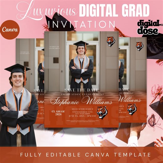 Digital Grad Invitation Template Class of 2026, Senior Announcement - Etsy
