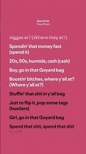 Spend Dat - Yung Miami (Lyrics)