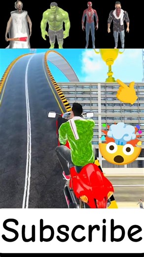 jack versus Spider-Man ramp challenge 😱in Indian theft auto simulator game #shorts #viral #ytshorts