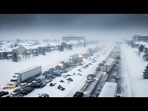 New Years Chaos in Canada Today! Extreme Blizzard Causing Many Accident in Ontario