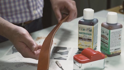 6.4K views · 170 reactions | Transform your leather crafts with Eco-Flo Waterstain and Edgeflex from Tandy Leather. These premium liquids, created by the Fenice Company, are the same formula used by major European bag designers. Give your leather goods the same character and quality finish. Eco-Flo Waterstain: https://www.tandyleather.com/en/product/eco-flo-waterstain Eco-Flo Edgeflex: https://www.tandyleather.com/…/eco-flo-edgeflex-8-5-fl-oz-2… | Tandy Leather | Facebook