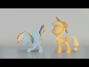 Rainbow Dash and Applejack Slapping Each Other