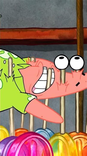 Patrick Star's lollipop adventure gone wrong... 🍭