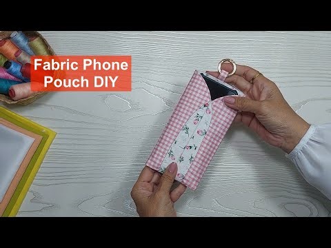 How to Sew a Cute Phone Pouch / Phone Bag | Mobile Pouch with Lining | Fast & Fun DIY Gift Idea