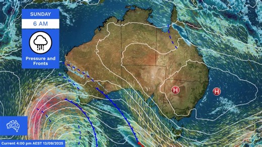 13K views · 120 reactions | National Weather Forecast: Strong, windy cold front for Western Australia, mostly settled across the rest of the country Video current: 4:00pm AEST 13 September 2025 Keep up to date with the latest forecasts and warnings at www.bom.gov.au or the BOM Weather app. | Bureau of Meteorology | Facebook