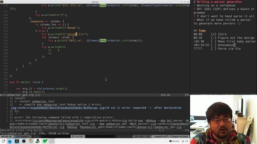 Writing a parser generator