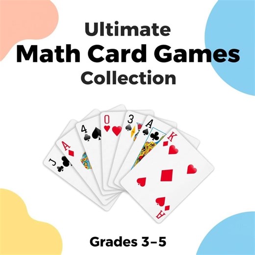 Ultimate Math Card Games Collection Printable | Grades 3–5 Centers | 24 Print and Play Card Games | One Deck Math Activities | Homeschool - Etsy