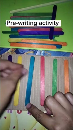 Pre-writing activity idea Ep 1 (using popsicle sticks)