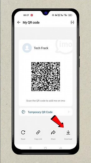 imo Account Ka QR Code Kaise Download Kare 🔥 How To Download imo Account QR Code #shorts