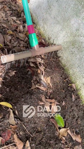 Homemade rake using pipes #DIYProjects #GardenHacks #ToolTips