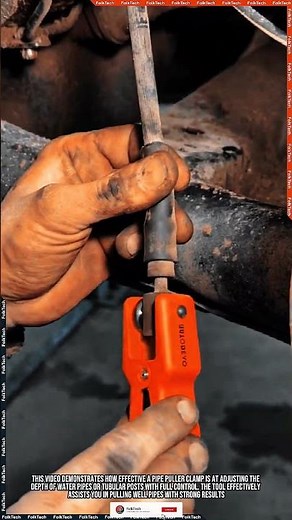 Manual Pipe Puller: Pulling Well Pipes Strong Steady Precise #tool #tools #innovation
