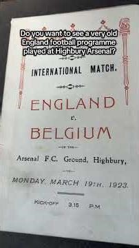 Do you want to see an incredibly old England football programme?