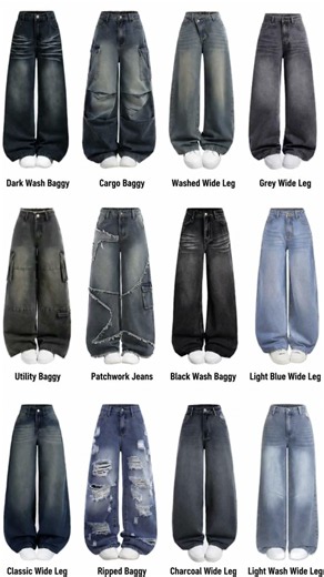 12 Trendy Baggy & Wide Leg Jeans Styles for Girls | Fashion Inspiration 2026 👖✨
