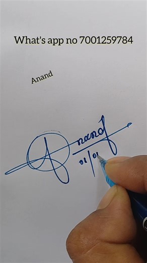 102K views · 280 reactions | Sign your signature Anand #signature #sign #design #art #calligraphy #handwriting #shorts #fashion #reelsfb #viralreels #model #billinioaresignature #bridal | Super write | Facebook