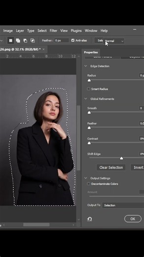 Photoshop- Remove backround using the lasso tool #shorts #photoshop