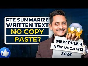 PTE Summarize Written Text 2026 | No Copy Paste? New Rules Explained!