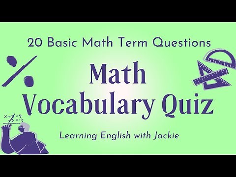 Math Vocabulary Quiz | 20 Basic Math Term Questions