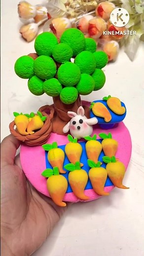 DIY idea 💡 super easy clay diye mango 🥭 garden banano 🥰#diy #youtubeshorts #shortvideo #music