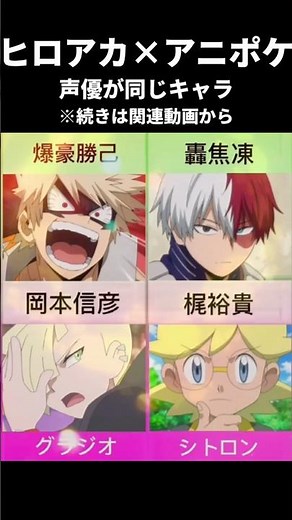 #ヒロアカ #ポケモン #アニメ #声優