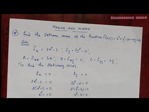 42. Function of several variables in tamil | Maxima and Minima - 2 | Engineering needs