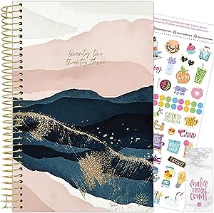 bloom daily planners 2022-2023 Academic Year Day Planner (July 2022 - July 2023) - 5.5” x 8.25” - Weekly/Monthly Agenda Organizer Book with Stickers & Bookmark - Golden Hour