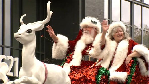 Santa arrives at 2025 Raleigh Christmas Parade