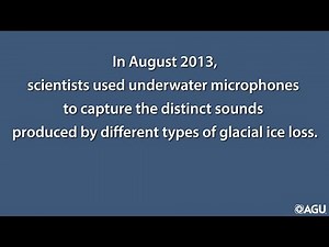 Underwater acoustic signatures of glacier calving