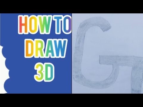 How to draw 3D letter | Draw 3D letter "G"| 3D Alphabet drawing