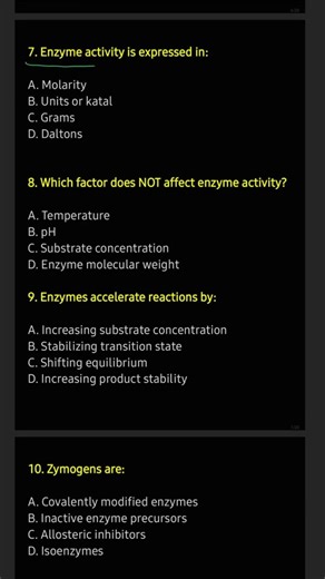 Top 10 Enzyme MCQs for CSIR NET 2025 | Quick Revision#biology #lifesciences #shortvideo #csirnet