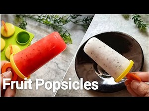 Fruit Popsicles | Ice Pops with Chia Seeds | Watermelon | Tender Coconut