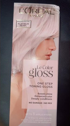Le color gloss L’Oreal platinum pearl 🤍 #blondehair