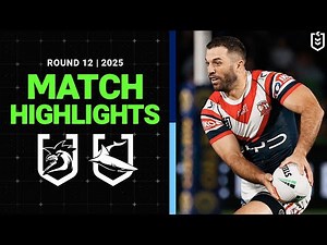 NRL Highlights | NRL Match Highlights 2025 | Roosters v Sharks | Round 12