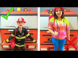 Ruby and Bonnie rescue mission as Fire Fighters for kids