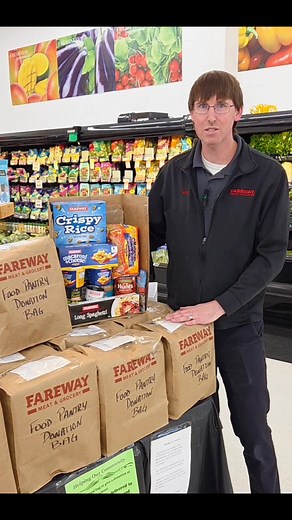 Supporting our local food banks! We have had over $1000.00 dollars in goods donated so far! Keep it up Dubuque. | Fareway Stores Dubuque