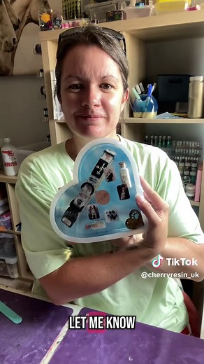 Memorial Heart Art Made with Deep Cast Resin