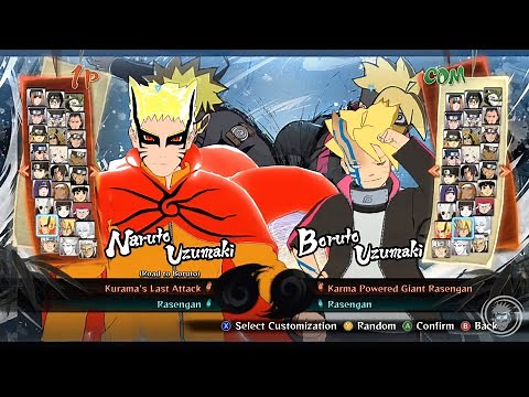 Naruto Ultimate Ninja Storm 5 - All Characters And Outfits (4K)