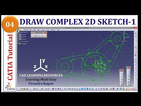 CATIA Tutorial 4: Draw Complex 2D Sketch 1