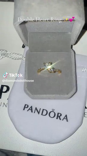 Pandora Double Heart Ring - Elegance Redefined ❤️✨
