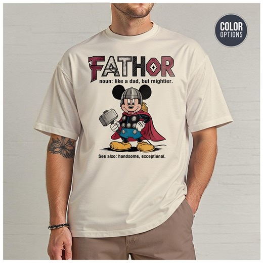 Fathor T-shirt: Mickey Thor Dad Tee, Superhero Father's Day Gift - Etsy