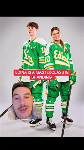 ed a year after year shows up with the same jerseys and they look fantastic every year. same hornet, same green and yellow across almost seemingly every high school school sport. A lot of people across the country know Edina from those classic bright green. I compare it to my hometown of Rosemount jerseys and branding that we have, while it’s getting better, there needs to be more uniformity in my opinion, for Rosemount. They need to stick to a consistent code of navy and gold. The hockey unifor